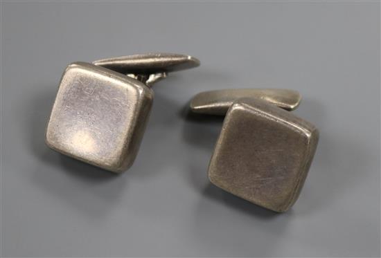 A pair of early 1970s Georg Jensen sterling silver cufflinks, no. 118.